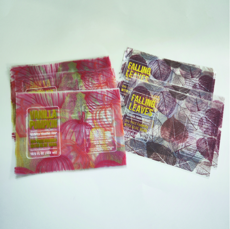 Printing Adhesive Heat Shrink Wrapper Seal Labels Printing Custom Gold Foil Shrinking Plastic Film Sleeve Packaging